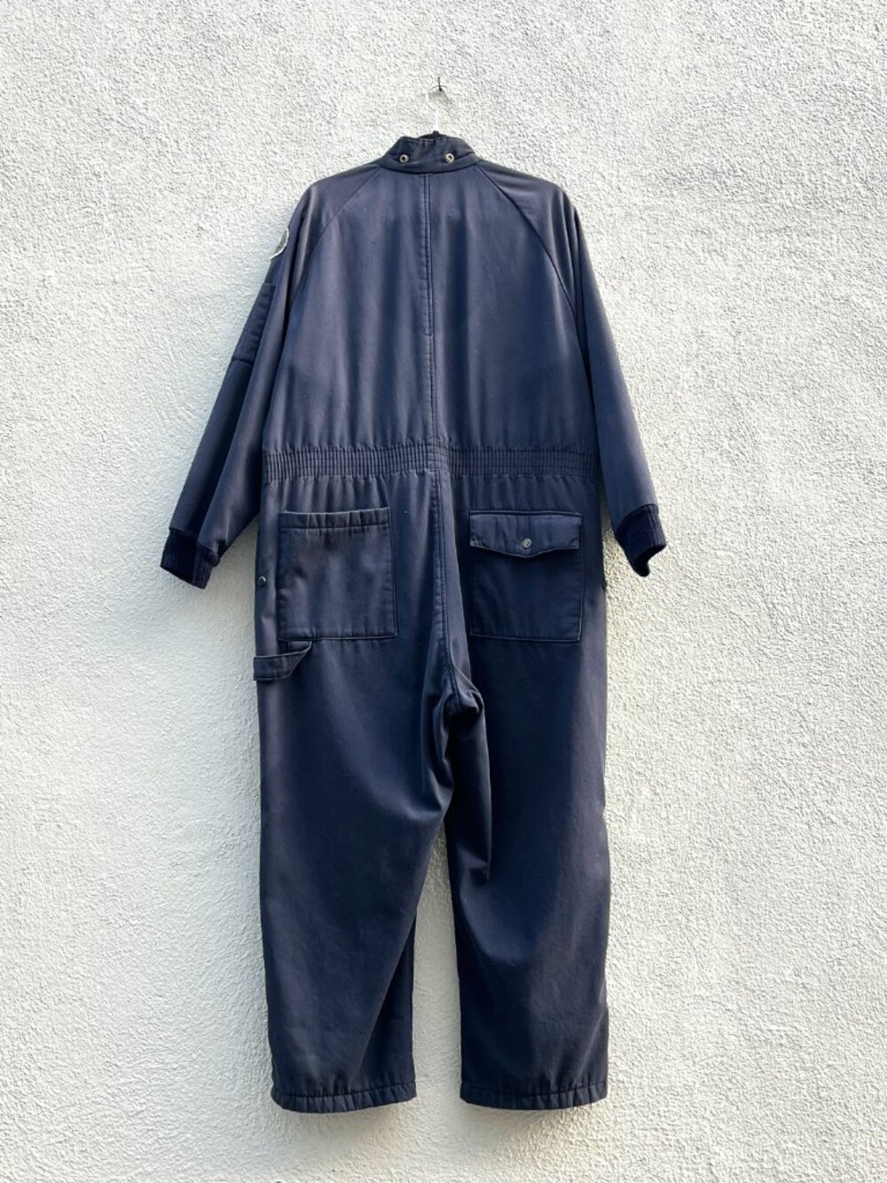 Vintage 70s Sears Work Leisure Blue Mechanics Jumpsuit Coveralls Size 44 - Picture 7 of 8